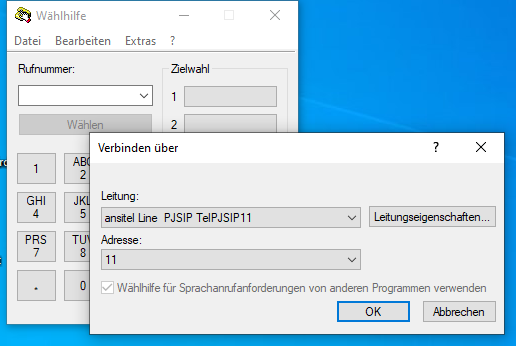 Auswahl der Leitung