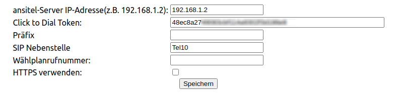 Einstellungen-Seite